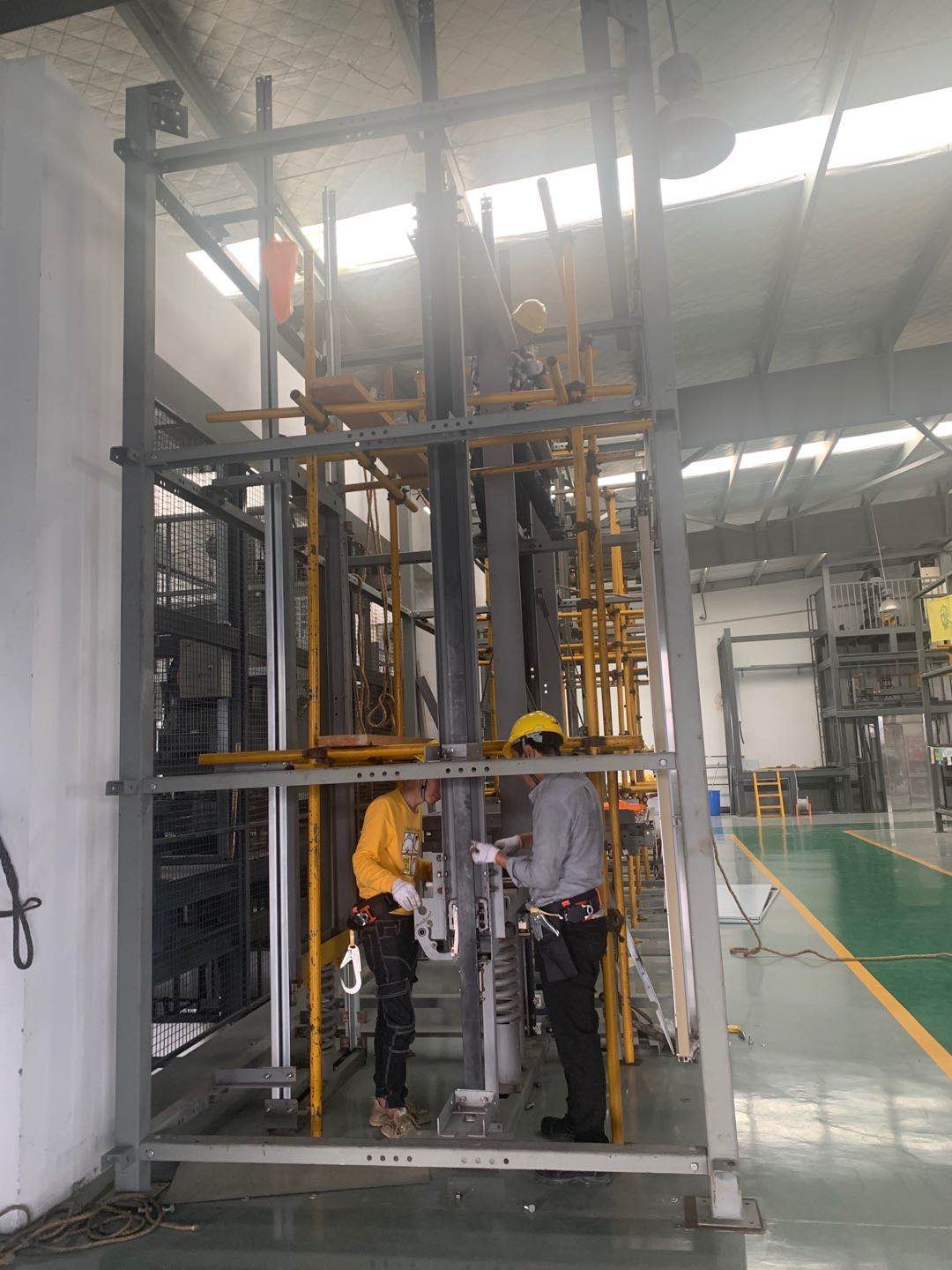    电梯安装培训现场