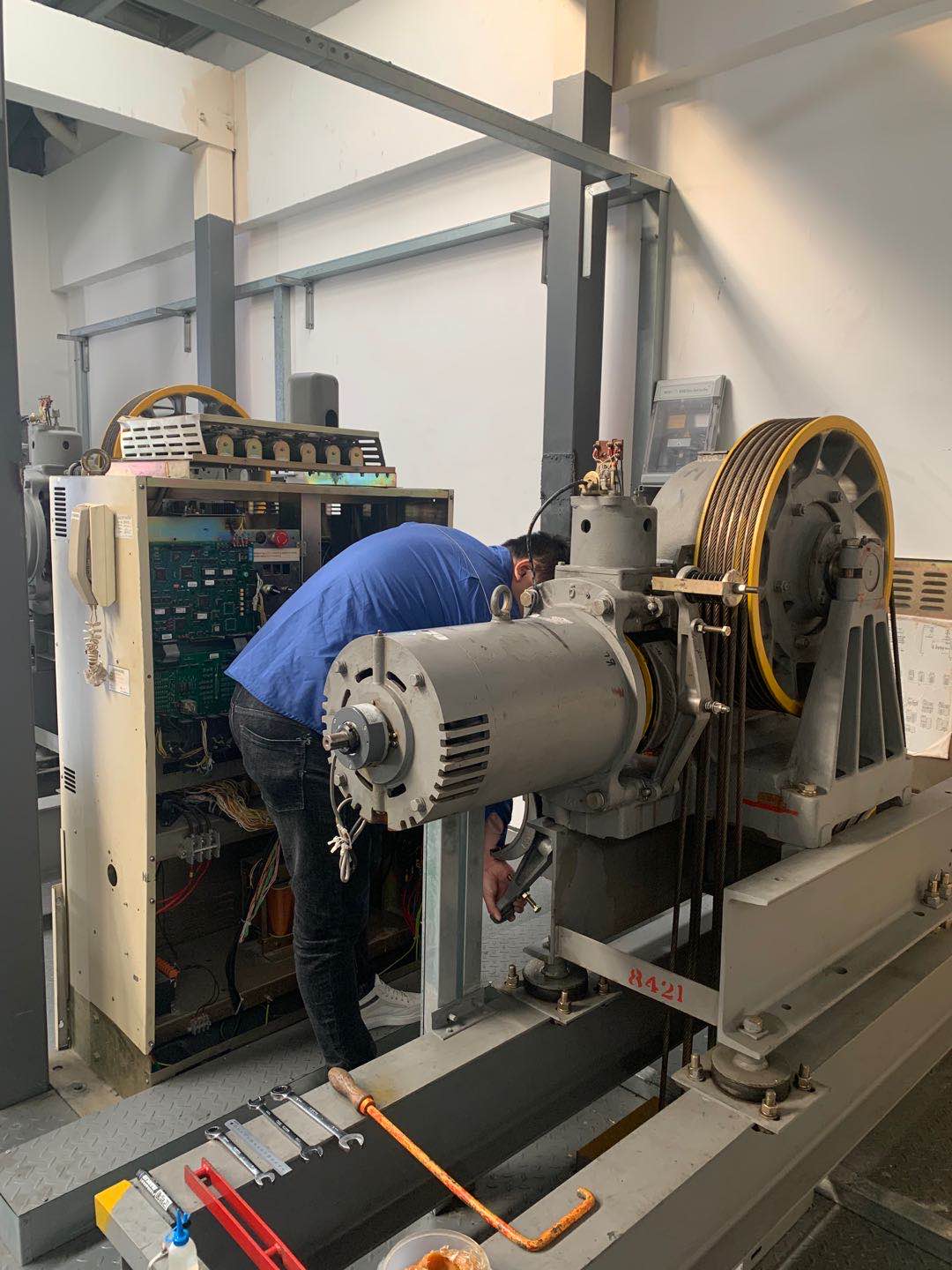    电梯维修保养培训现场